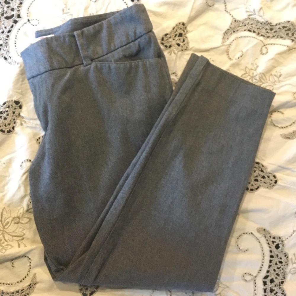 Grey ankle pants
